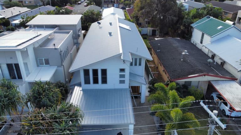 Top View Of House Roofing With Ventilation — Roofers In Gold Coast, QLD