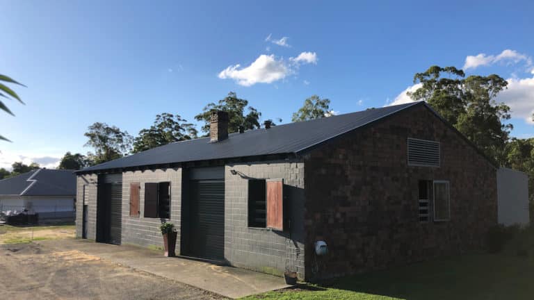 Black Roofing With Ventilations — Roofers In Gold Coast, QLD